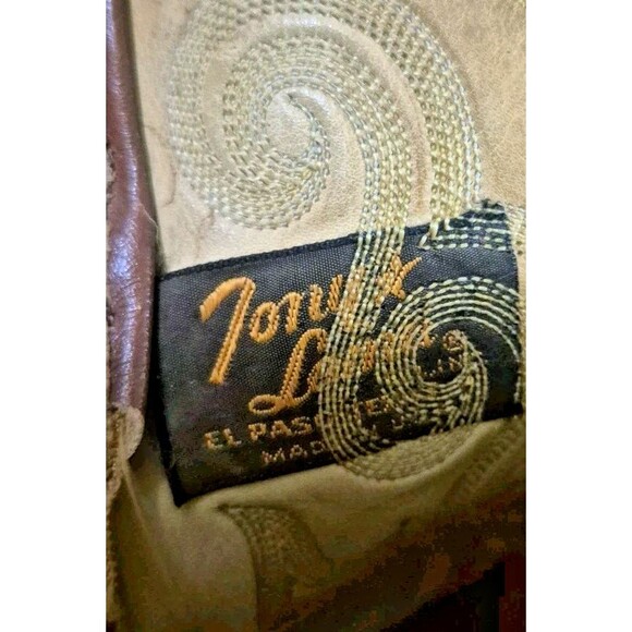 Tony Lama Men\'s 8.5D Exotic Python Snakeskin Black Label 8113 Brown Cowboy Boots main image 6